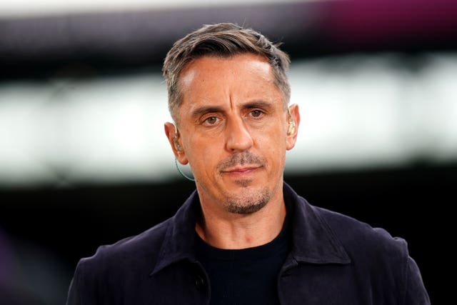 Gary Neville making a TV appearance