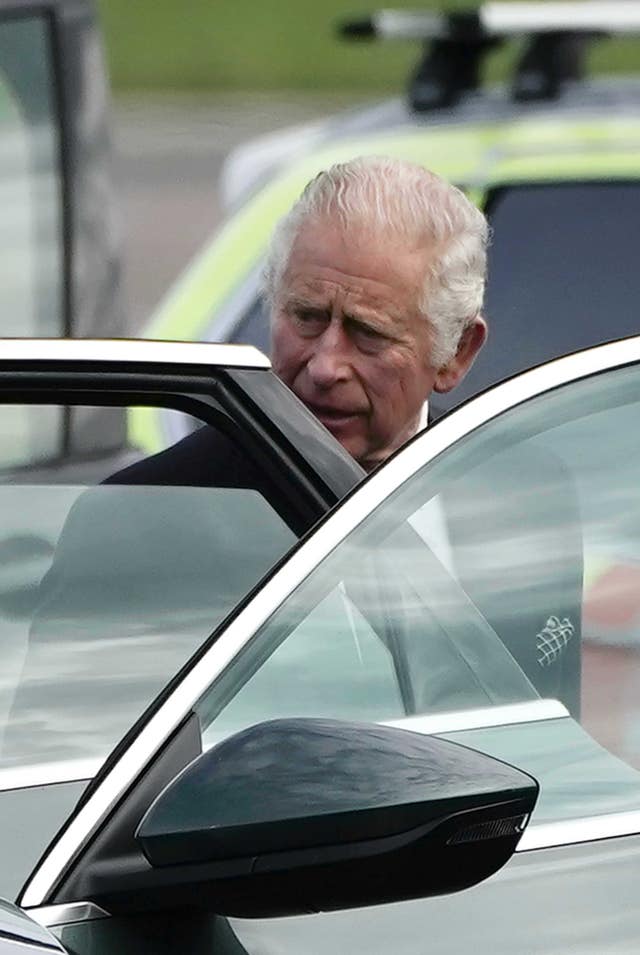 King Charles III at Aberdeen Airport