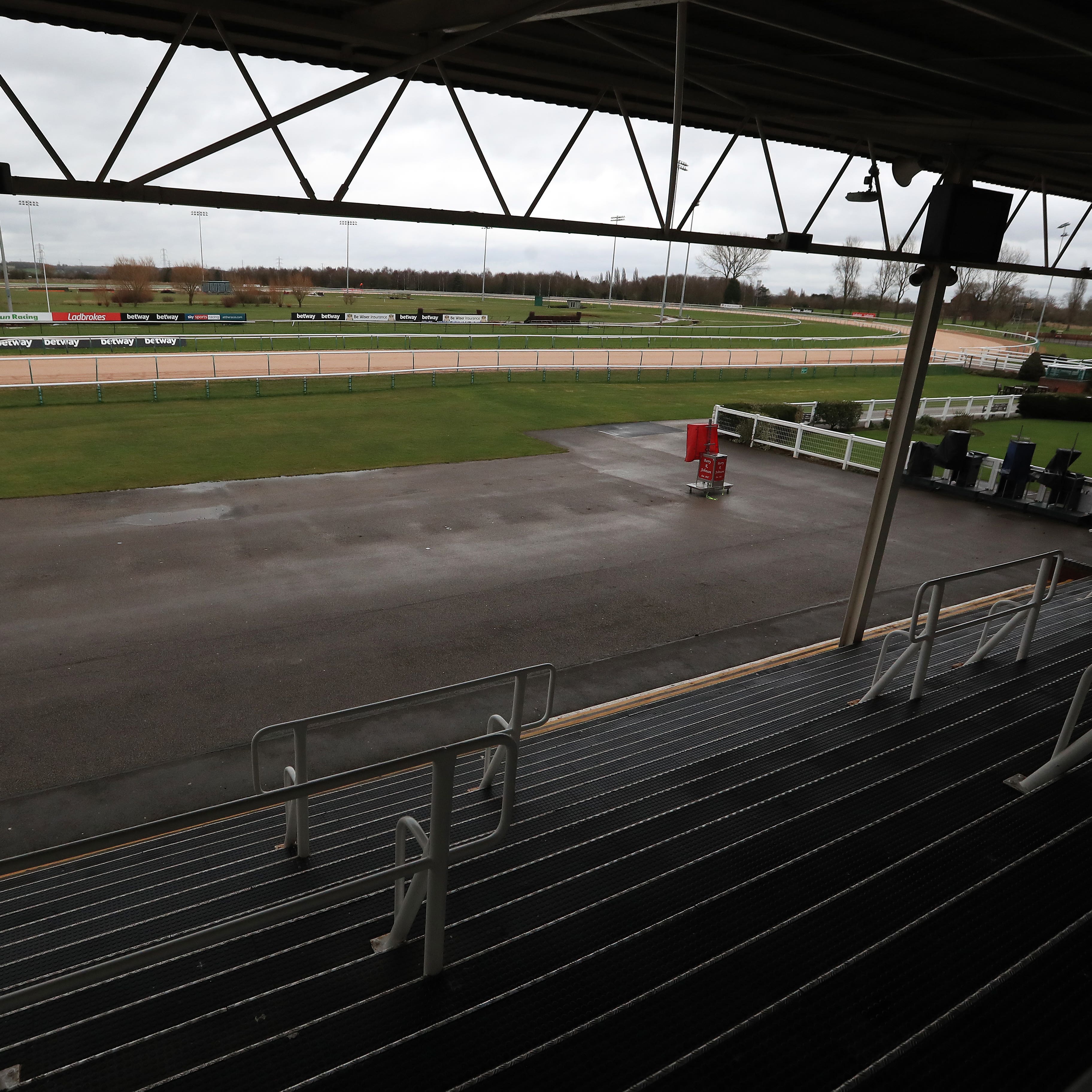 Grandstands will be empty at racecourses this weekend
