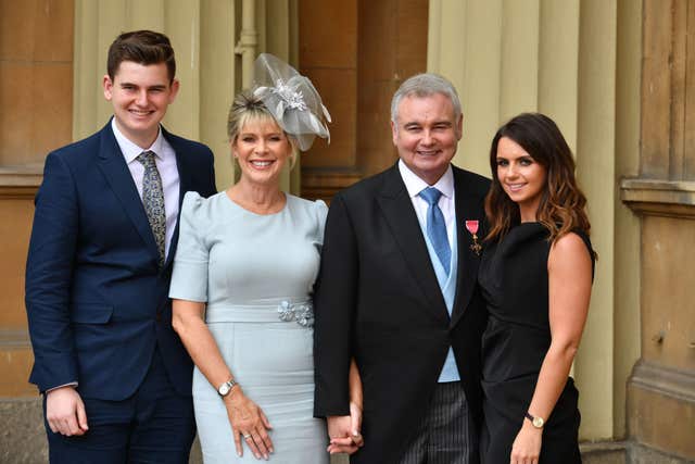 Eamonn Holmes with his wife Ruth Langsford, son Jack and daughter Rebecca