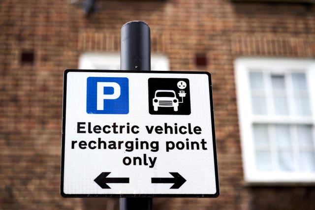 Charging point sign
