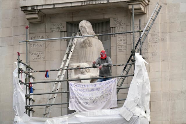 BBC statues attacked