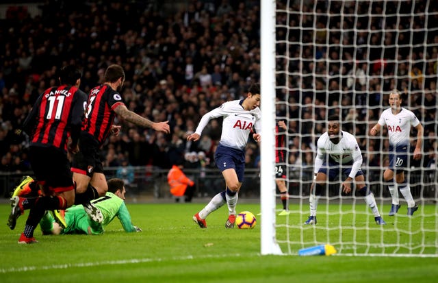 Son Heung-min completes his brace as Tottenham thrash Bournemouth 5-0 to go second in the table 