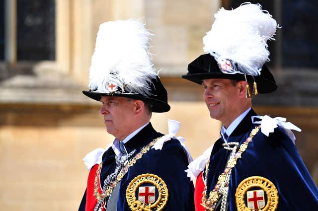 The Duke of York, (left) and the Earl of Wessex