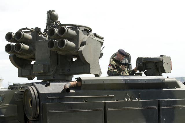 A Stormer air defence vehicle