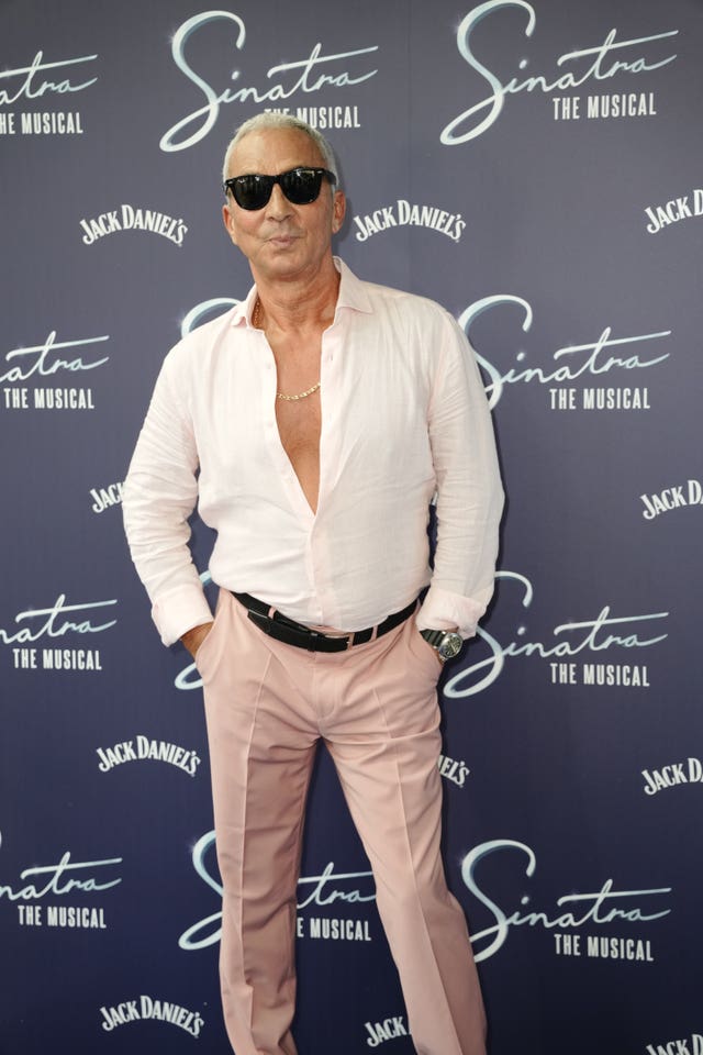 Bruno Tonioli at Sinatra: The Musical's West End premiere