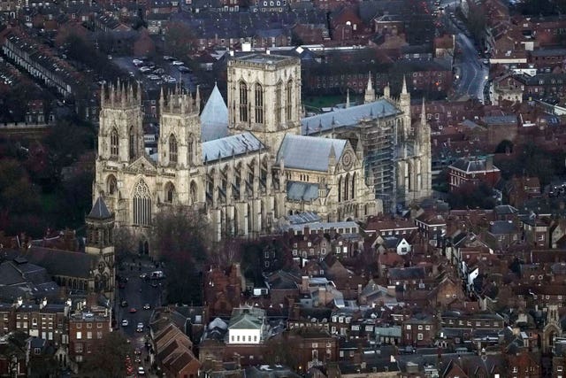 York Minister is among the 5,500 churches now using green energy (Owen Humphreys/PA)