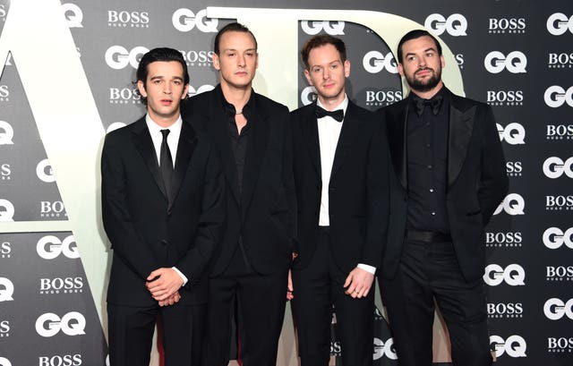 Matthew Healy, George Daniel, Adam Hann and Ross MacDonald of the band The 1975