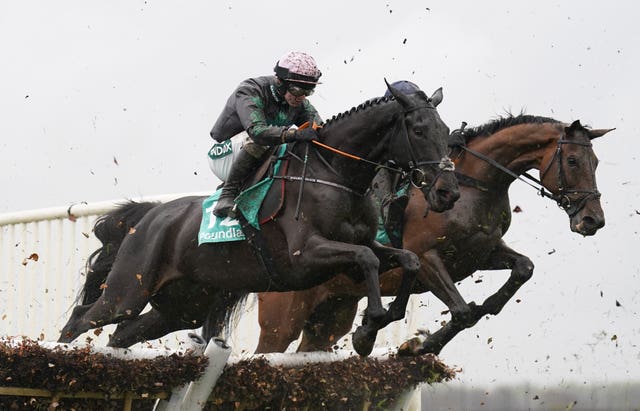 Strong Leader in action at Aintree last spring 