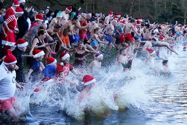 People jumping in to Blackroot Pool 