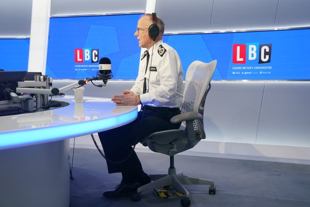 Sir Mark Rowley phone-in on LBC