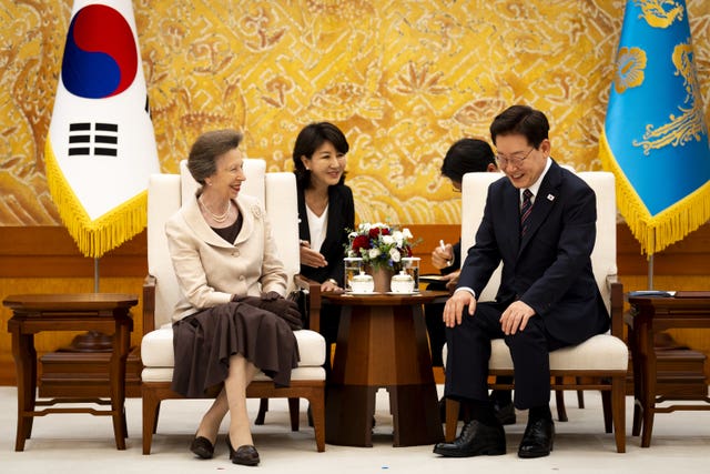 The princess during an audience with the President of the Republic of Korea, President Lee Jae Myung at Cheongwadae in Seoul