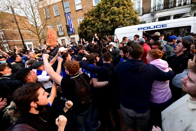 Chelsea's fans celebrated news of their club withdrawing