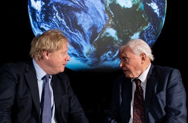 Prime Minister Boris Johnson and Sir David Attenborough