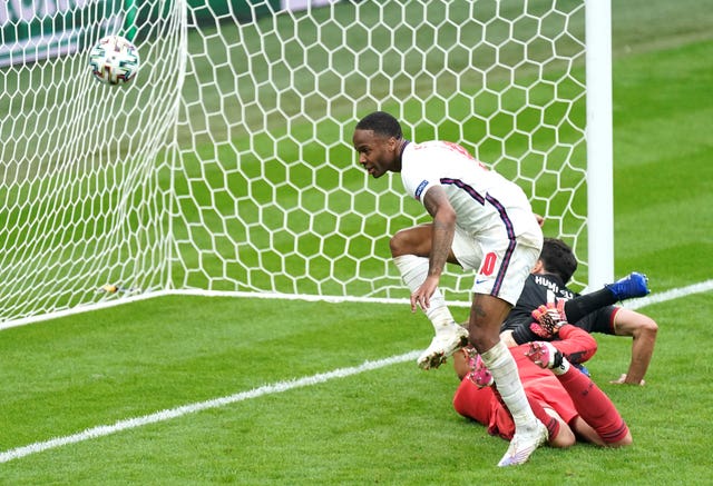 Raheem Sterling scores England's opener