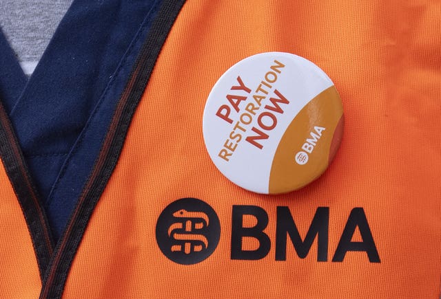 BMA worker on picket line