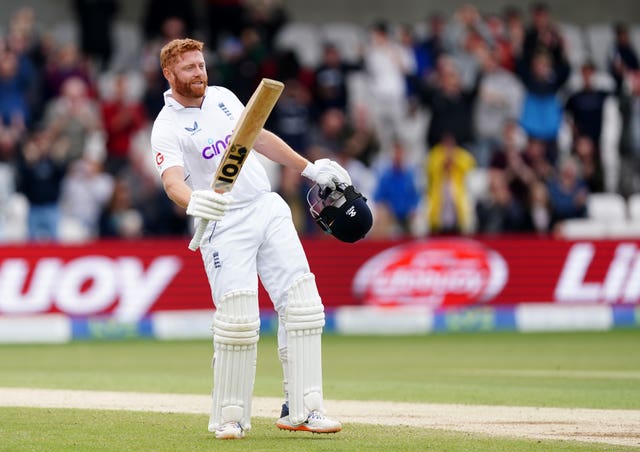 Jonny Bairstow celebrates England's victory at Headingley