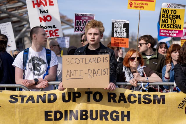 Anti-immigration rally – Holyrood
