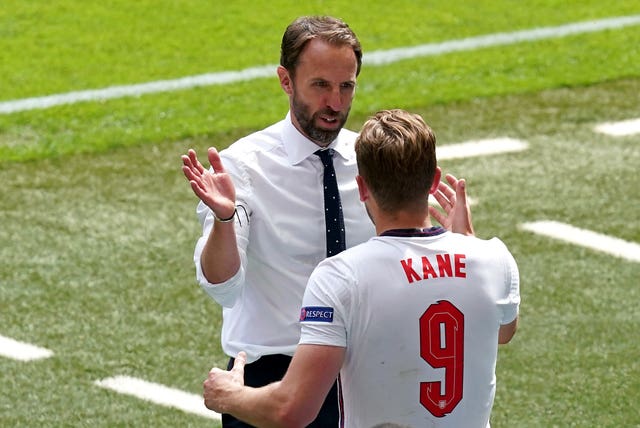 England manager Gareth Southgate and captain Harry Kane