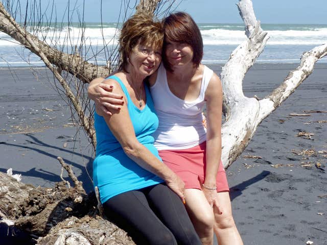 Sandy Tansley, left, and daughter Karen (Sandy Tansley/PA)