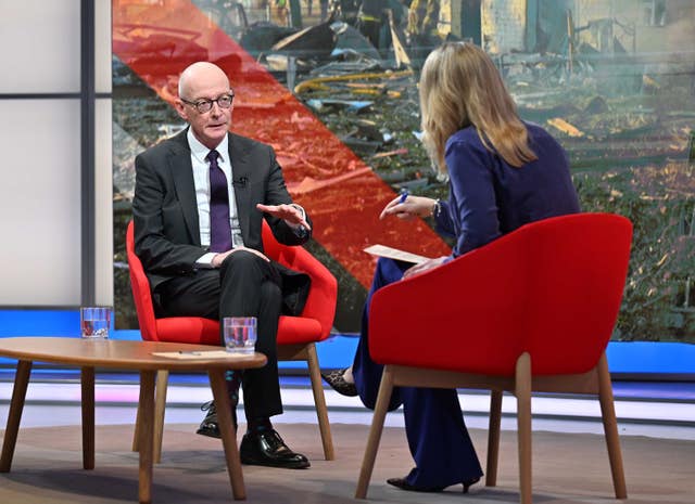 Chancellor of the Duchy of Lancaster Pat McFadden appearing on the Sunday With Laura Kuenssberg programme