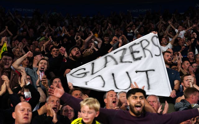 A Glazers out banner