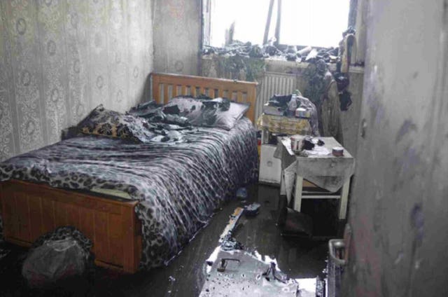 A bedroom in flat 16
