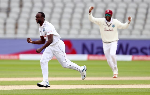 Kemar Roach, left, was a thorn in England's side in Barbados at the start of 2019 (Michael Steele/PA)