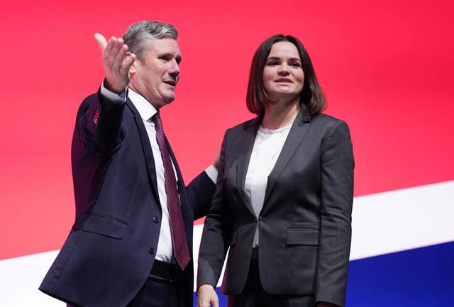 Sir Keir Starmer and the Belarussian opposition leader