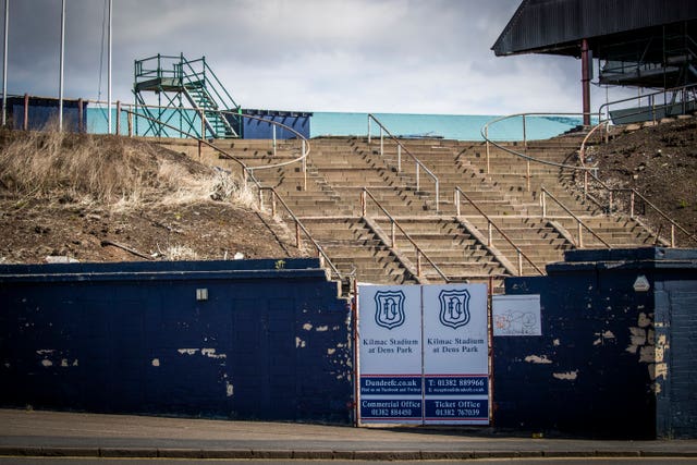 Dundee are unsure when their gates will reopen for fans 