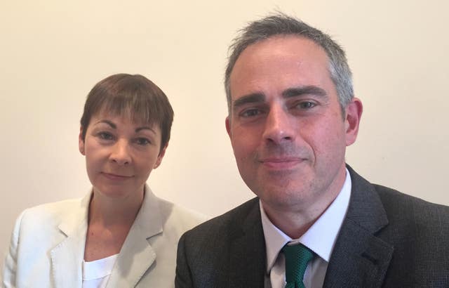Caroline Lucas and Jonathan Bartley were elected in 2016 (Richard Vernalls/PA)