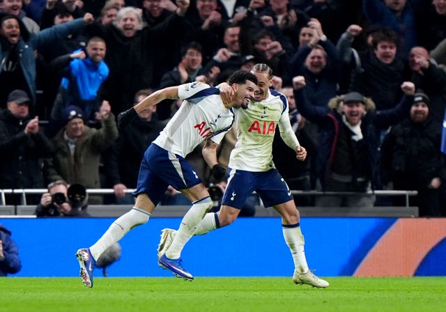 Dominic Solanke celebrates