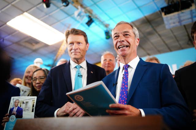 Reform UK chairman Richard Tice, left, and party leader Nigel Farage 