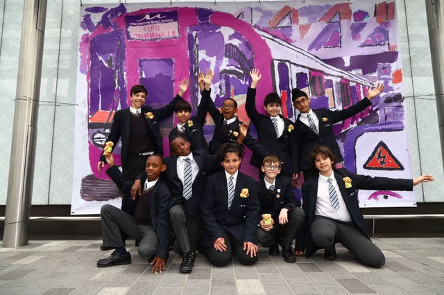 Elizabeth Line art work at Paddington