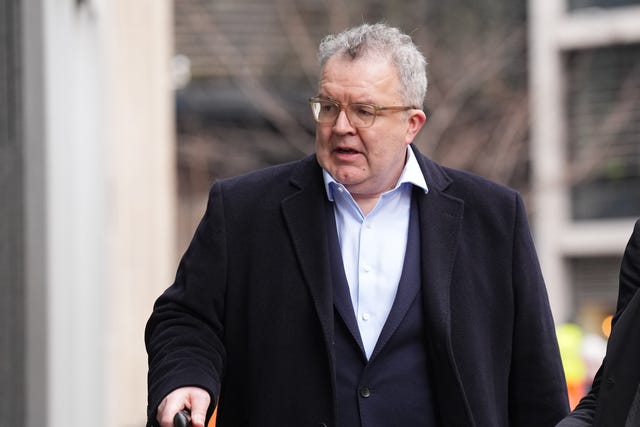 Lord Tom Watson arrives at the Rolls Building in London on Tuesday (James Manning/PA)