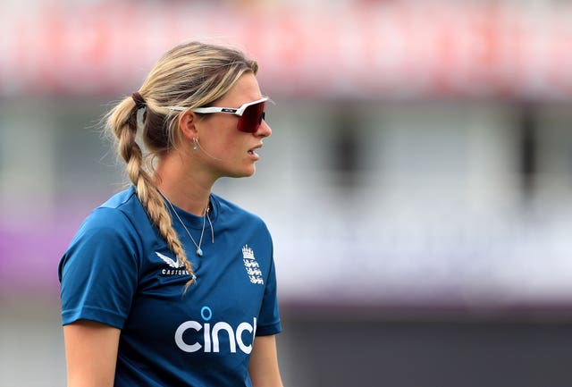 England’s Lauren Bell during the second ODI of the Women’s Ashes series