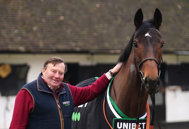 Trainer Nicky Henderson and Marie’s Rock