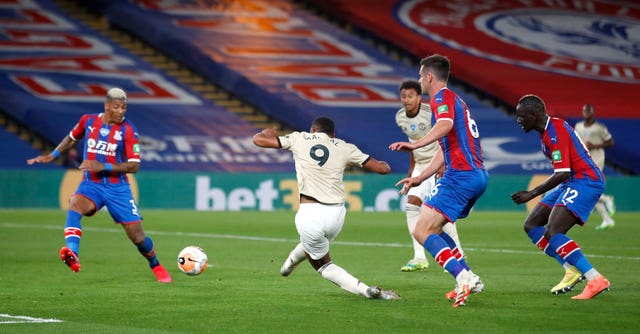 Anthony Martial wrapped up a 2-0 win at Crystal Palace on Thursday