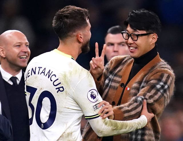 Rodrigo Bentancur and Son Heung-min