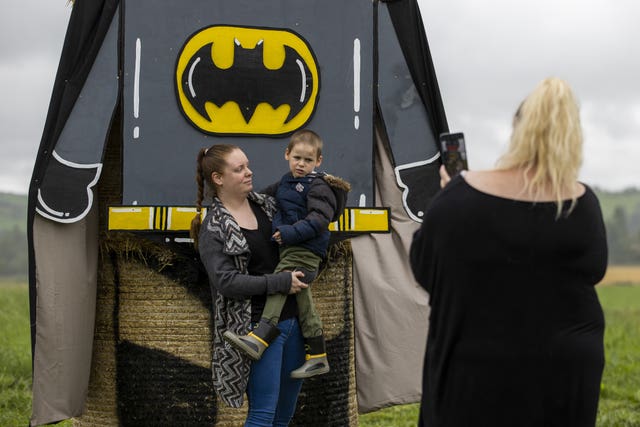 Superhero hay bales