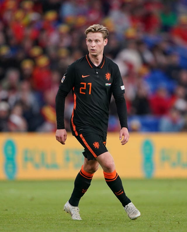 Frenkie de Jong playing for the Netherlands