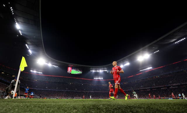Bayern Munich's Arjen Robben at the Allianz Arena