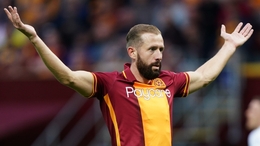 Kevin van Veen scored a hat-trick for Motherwell (Andrew Milligan/PA)