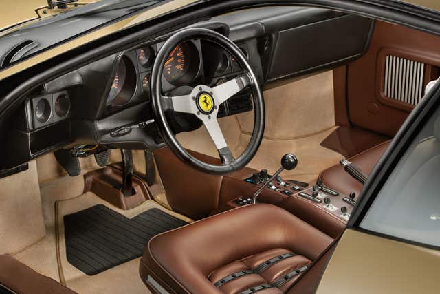 Gold Ferrari interior