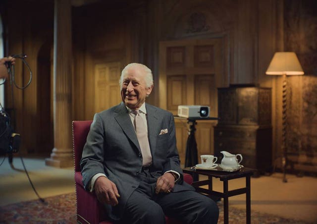 The King at Dumfries House during the filming of the documentary 