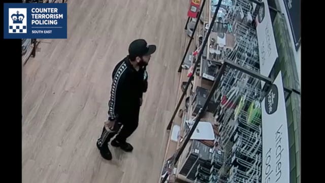 A videograb of Khairi Saadallah buying a knife