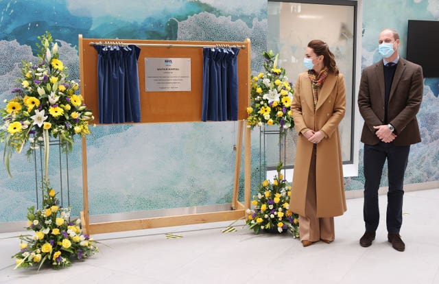 The Duke and Duchess of Cambridge during the official opening of the Balfour, Orkney’s new hospital in Kirkwall
