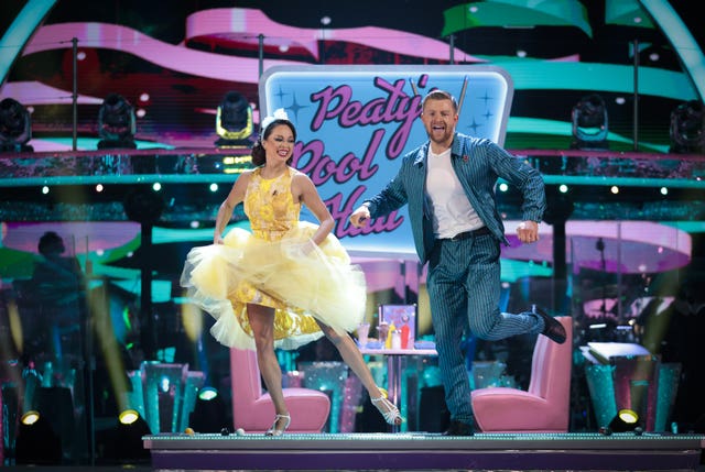 Peaty, right, took part in BBC television show Strictly Come Dancing last winter (Guy Levy/PA)