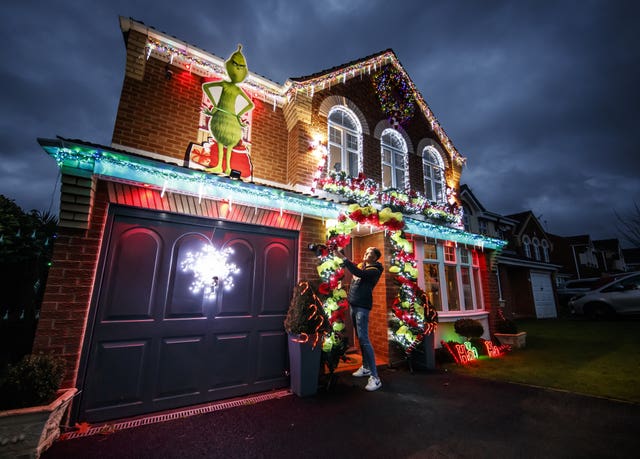 The Grinch and The Nightmare Before Christmas themed Christmas decoration