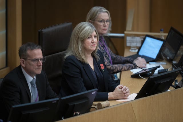 Alison Johnstone in Parliament